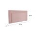 Cabeceira King Estofada Para Cama Box 193cm x 60cm Reta Luxo Dupla - Veludo Rosê com Tachas Prata