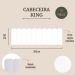 Cabeceira King Estofada Para Cama Box Kit 10 Placas Adesivas - Modelo Arredondada Courino Branco