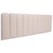 Cabeceira King Estofada Para Cama Box Kit 10 Placas Adesivas - Modelo Arredondada Courino Off White