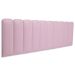 Cabeceira King Estofada Para Cama Box Kit 10 Placas Adesivas - Modelo Arredondada Courino Rosa