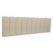 Cabeceira King Estofada Para Cama Box Kit 10 Placas Adesivas - Modelo Arredondada Linho Cru