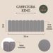 Cabeceira King Estofada Para Cama Box Kit 10 Placas Adesivas - Modelo Arredondada Suede Cinza