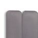 Cabeceira King Estofada Para Cama Box Kit 10 Placas Adesivas - Modelo Arredondada Suede Cinza