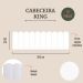 Cabeceira King Estofada Para Cama Box Kit 10 Placas Adesivas - Modelo Nuvem Courino Branco