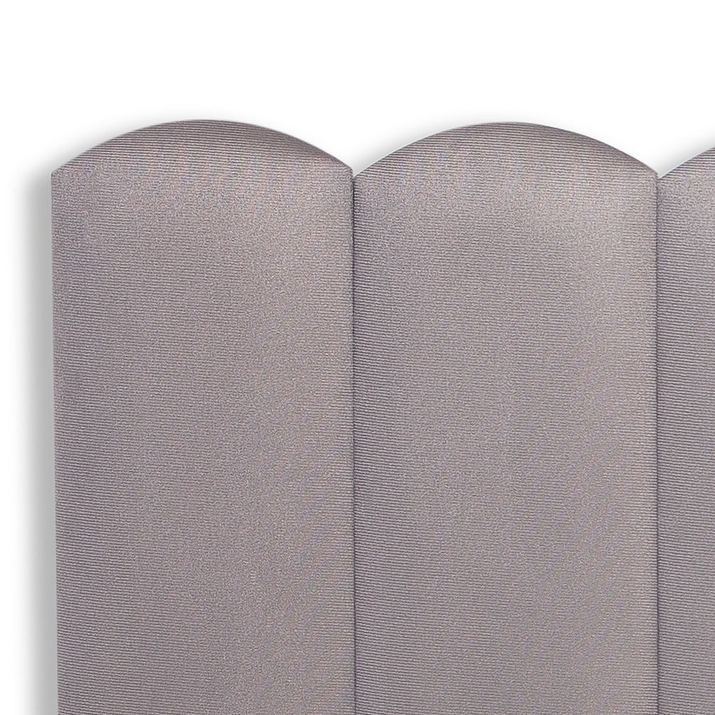 Cabeceira King Estofada Para Cama Box Kit 10 Placas Adesivas - Modelo Nuvem Courino Cinza