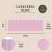 Cabeceira King Estofada Para Cama Box Kit 10 Placas Adesivas - Modelo Nuvem Courino Rosa