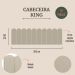 Cabeceira King Estofada Para Cama Box Kit 10 Placas Adesivas - Modelo Nuvem Linho Cru