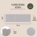 Cabeceira King Estofada Para Cama Box Kit 10 Placas Adesivas - Modelo Nuvem Linho Gelo