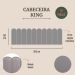 Cabeceira King Estofada Para Cama Box Kit 10 Placas Adesivas - Modelo Nuvem Suede Cinza