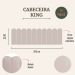 Cabeceira King Estofada Para Cama Box Kit 10 Placas Adesivas - Modelo Nuvem Suede Off White