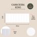 Cabeceira King Estofada Para Cama Box Kit 10 Placas Adesivas - Modelo Reta Courino Branco