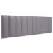 Cabeceira King Estofada Para Cama Box Kit 10 Placas Adesivas - Modelo Reta Courino Cinza