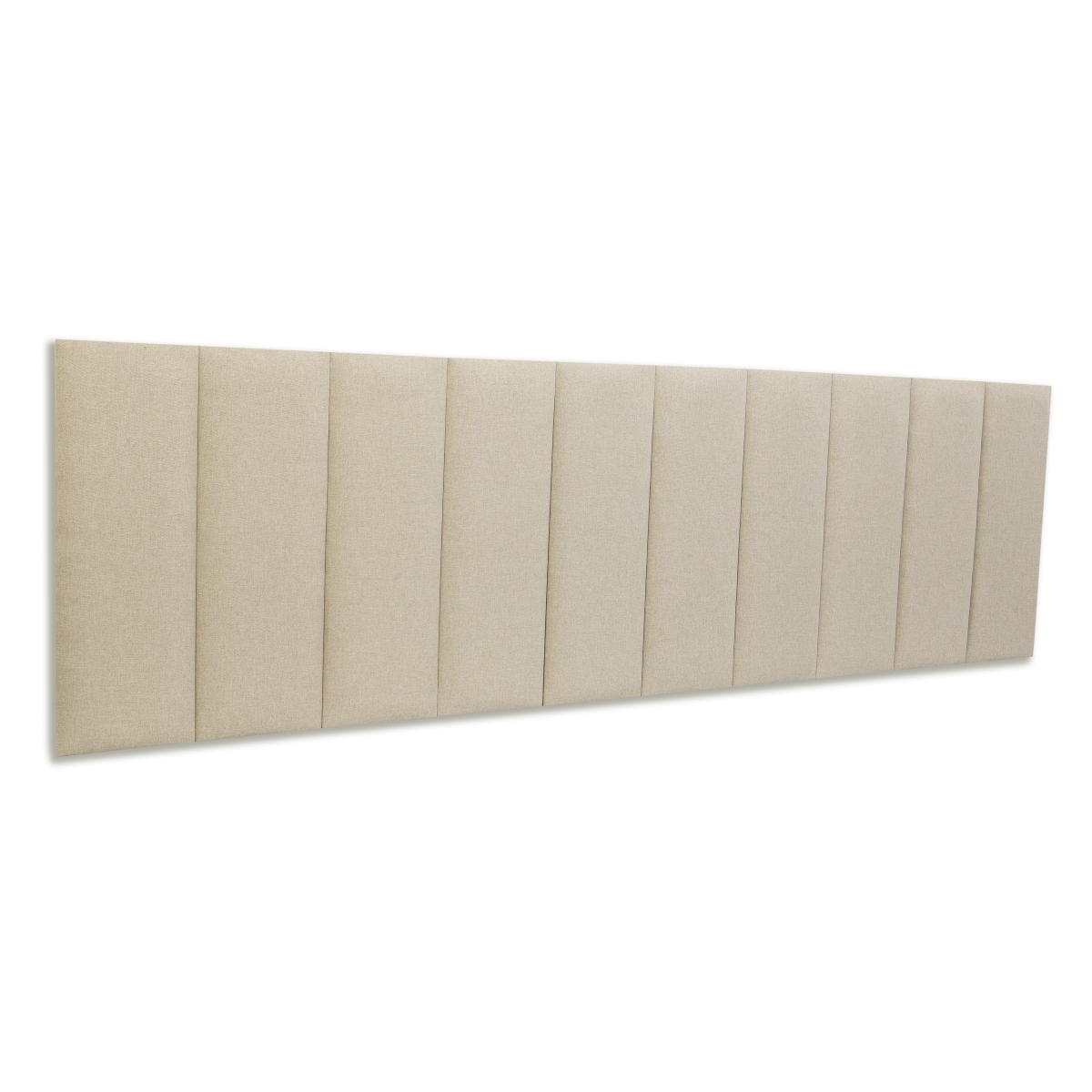 Cabeceira King Estofada Para Cama Box Kit 10 Placas Adesivas - Modelo Reta Linho Cru