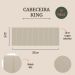 Cabeceira King Estofada Para Cama Box Kit 10 Placas Adesivas - Modelo Reta Linho Cru