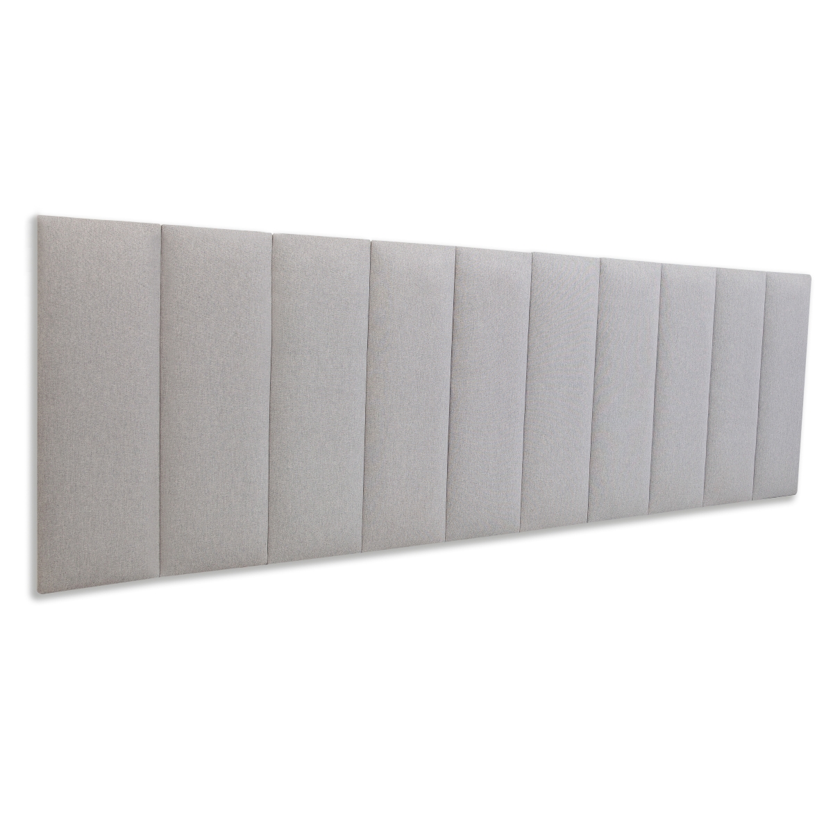 Cabeceira King Estofada Para Cama Box Kit 10 Placas Adesivas - Modelo Reta Linho Gelo