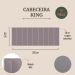 Cabeceira King Estofada Para Cama Box Kit 10 Placas Adesivas - Modelo Reta Suede Cinza