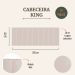 Cabeceira King Estofada Para Cama Box Kit 10 Placas Adesivas - Modelo Reta Suede Off White