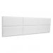 Cabeceira King Estofada Para Cama Box Kit 6 Placas Adesivas - Modelo Retangular  Courino Branco