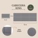 Cabeceira King Estofada Para Cama Box Kit 6 Placas Adesivas - Modelo Retangular  Courino Cinza