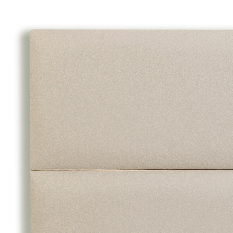 Cabeceira King Estofada Para Cama Box Kit 6 Placas Adesivas - Modelo Retangular  Courino Off White