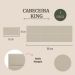 Cabeceira King Estofada Para Cama Box Kit 6 Placas Adesivas - Modelo Retangular  Linho Cru