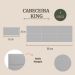 Cabeceira King Estofada Para Cama Box Kit 6 Placas Adesivas - Modelo Retangular  Linho Gelo