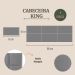 Cabeceira King Estofada Para Cama Box Kit 6 Placas Adesivas - Modelo Retangular  Suede Cinza