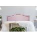 Cabeceira King Para Cama Box Curva 193x60 Courino Rosa - Tachas Fumê