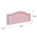Cabeceira King Para Cama Box Curva 193x60 Courino Rosa - Tachas Fumê