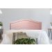 Cabeceira King Para Cama Box Curva 193x60 Veludo Rosê - Tachas Fumê