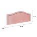 Cabeceira King Para Cama Box Curva 193x60 Veludo Rosê - Tachas Fumê