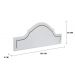 Cabeceira King Para Cama Box Provençal 193x60 Courino Branco - Tachas Fumê
