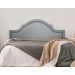 Cabeceira King Para Cama Box Provençal 193x60 Courino Cinza - Tachas Fumê