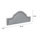Cabeceira King Para Cama Box Provençal 193x60 Courino Cinza - Tachas Fumê