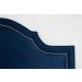 Cabeceira King Para Cama Box Provençal 193x60 Veludo Azul - Tachas Prata