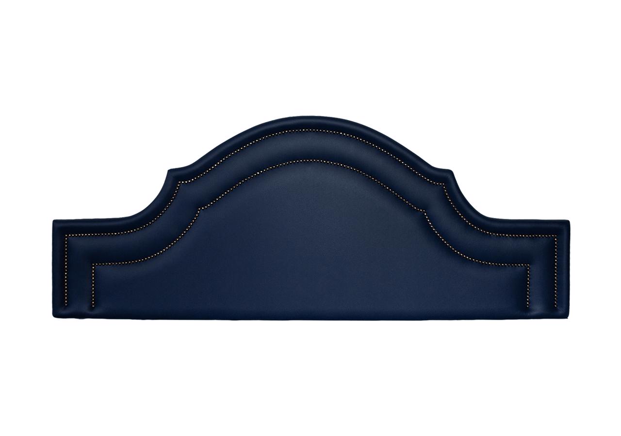 Cabeceira King Para Cama Box Provençal Dupla 193x60 Courino Azul - Tachas Fumê