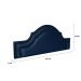 Cabeceira King Para Cama Box Provençal Dupla 193x60 Courino Azul - Tachas Fumê