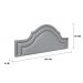 Cabeceira King Para Cama Box Provençal Dupla 193x60 Courino Cinza - Tachas Fumê
