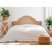 Cabeceira King Para Cama Box Provençal Dupla 193x60 Suede Bege - Tachas Fumê