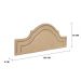 Cabeceira King Para Cama Box Provençal Dupla 193x60 Suede Bege - Tachas Fumê