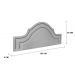 Cabeceira King Para Cama Box Provençal Dupla 193x60 Suede Cinza - Tachas Fumê