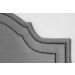 Cabeceira King Para Cama Box Provençal Dupla 193x60 Suede Cinza - Tachas Fumê