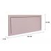 Cabeceira King Reta Luxo 193x60 Courino Rosa - Tachas Fumê