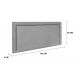 Cabeceira King Reta Luxo 193x60 Suede Cinza - Tachas Fumê