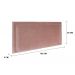Cabeceira King Reta Luxo 193x60 Veludo Rosê - Tachas Prata