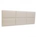 Cabeceira Queen Estofada Para Cama Box Kit 6 Placas Adesivas - Modelo Retangular  Courino Off White