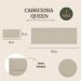 Cabeceira Queen Estofada Para Cama Box Kit 6 Placas Adesivas - Modelo Retangular  Linho Cru