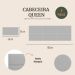 Cabeceira Queen Estofada Para Cama Box Kit 6 Placas Adesivas - Modelo Retangular  Linho Gelo