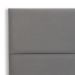 Cabeceira Queen Estofada Para Cama Box Kit 6 Placas Adesivas - Modelo Retangular  Suede Cinza
