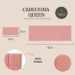 Cabeceira Queen Estofada Para Cama Box Kit 6 Placas Adesivas - Modelo Retangular  Veludo Rosê